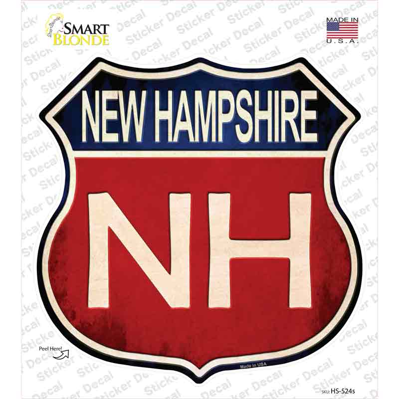 HS-524s-M   Hampshire Novelty Highway Shield Sticker Decal - Medium