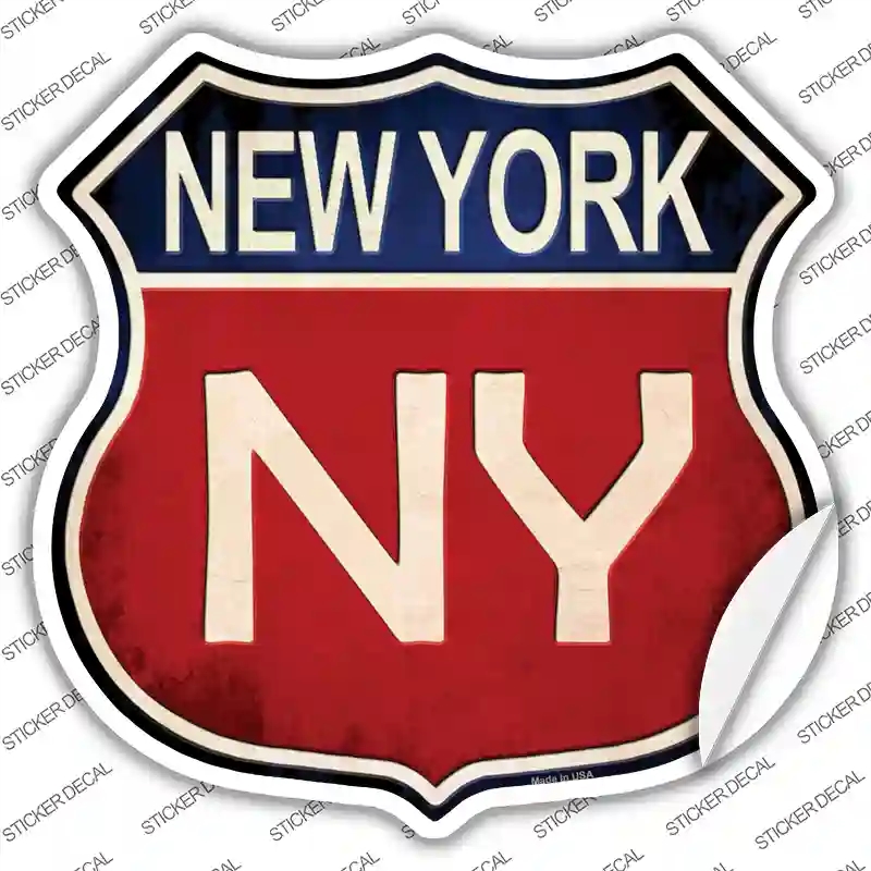 HS-527s-L   York Novelty Highway Shield Sticker Decal - Large