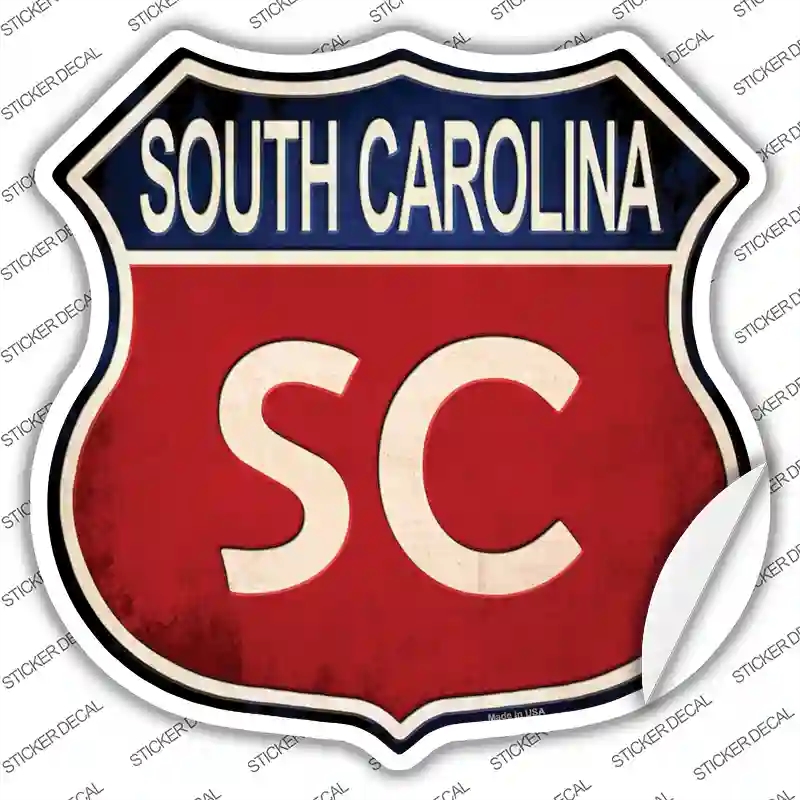 HS-535s-L South Carolina Novelty Highway Shield Sticker Decal - Large
