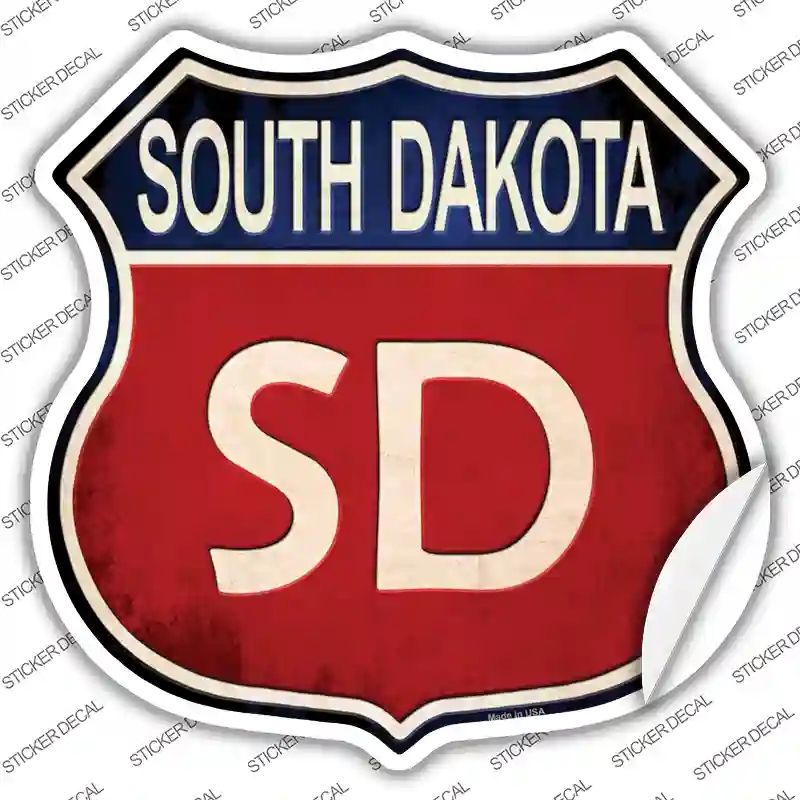 HS-536s-L South Dakota Novelty Highway Shield Sticker Decal - Large