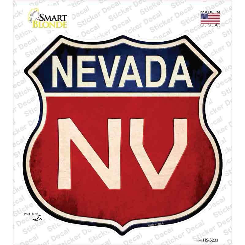 HS-523s-M Nevada Novelty Highway Shield Sticker Decal - Medium