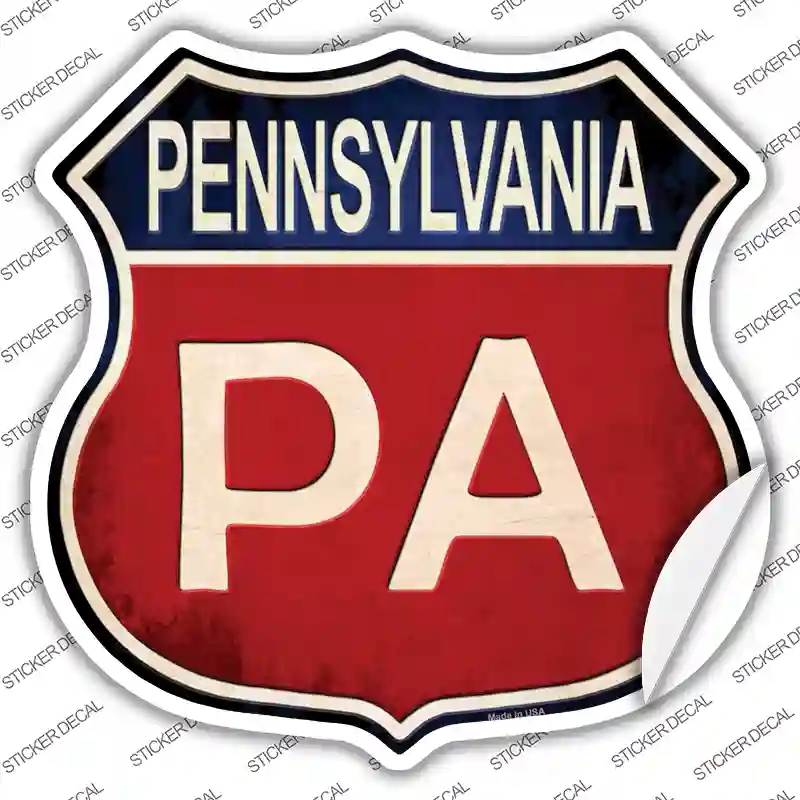 HS-533s-S Pennsylvania Novelty Highway Shield Sticker Decal - Small
