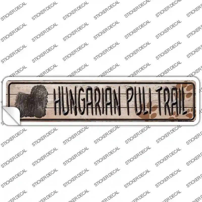 K-116s-S Hungarian Puli Trail Novelty Narrow Sticker Decal - Small