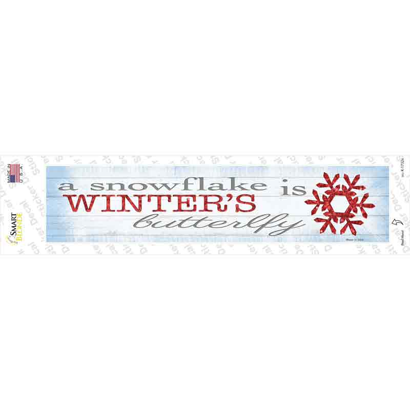 K-1732s-M Winters Butterfly Novelty Narrow Sticker Decal - Medium