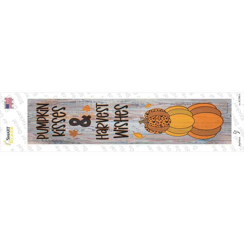 K-1790s-M Pumpkin Kisses Novelty Narrow Sticker Decal - Medium