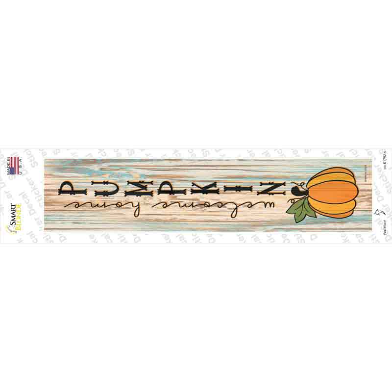 K-1792s-M Welcome Home Pumpkin Novelty Narrow Sticker Decal - Medium