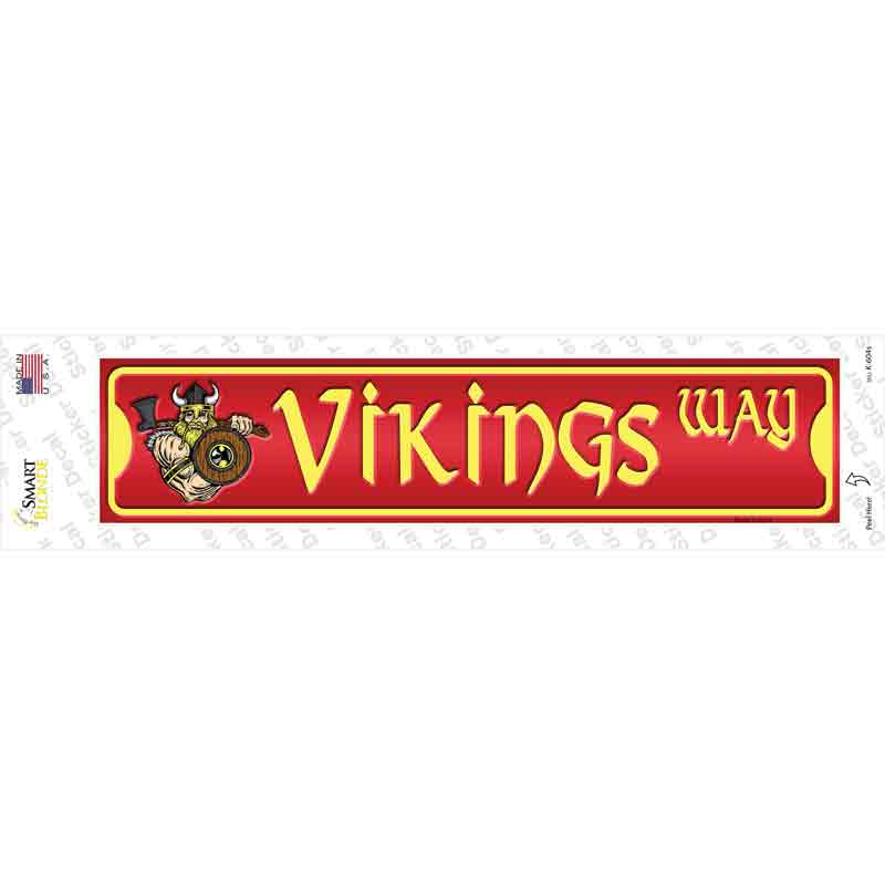 K-604s-M Vikings Way Novelty Narrow Sticker Decal - Medium