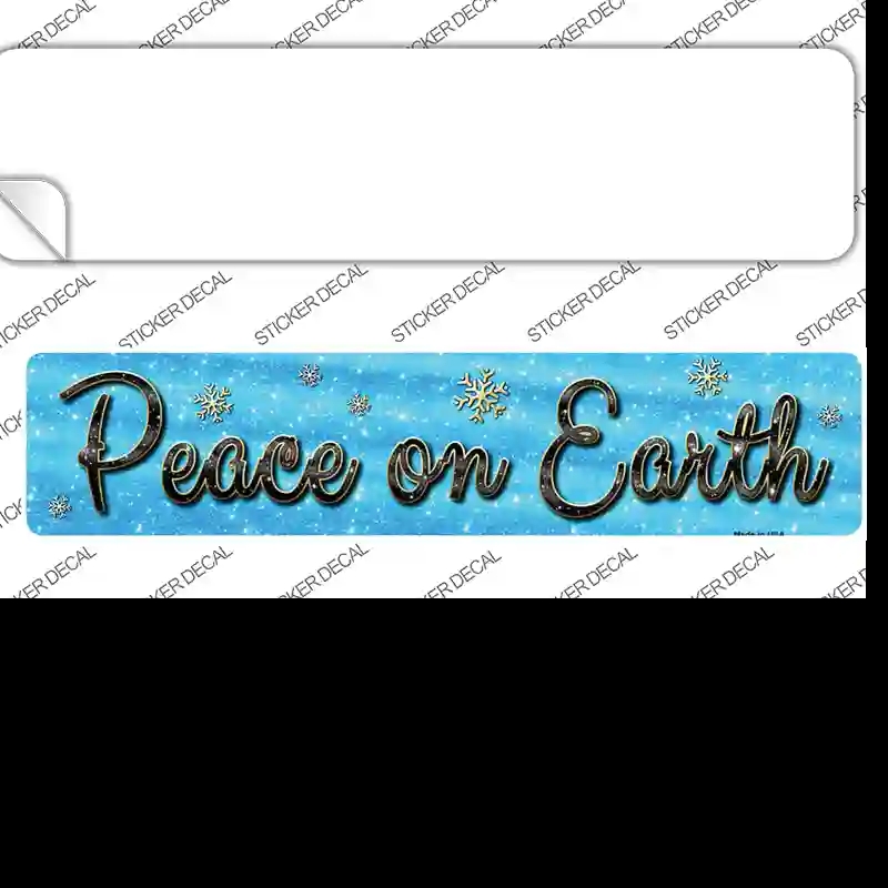 K-651s-XL Peace on Earth Novelty Narrow Sticker Decal - Extra Large