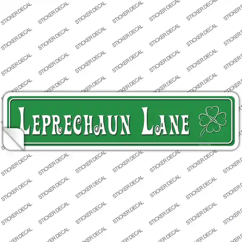 K-360s-L Leprechuan Lane Novelty Narrow Sticker Decal - Large