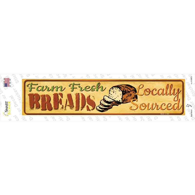 K-687s-M Farm Fresh Breads Novelty Narrow Sticker Decal - Medium