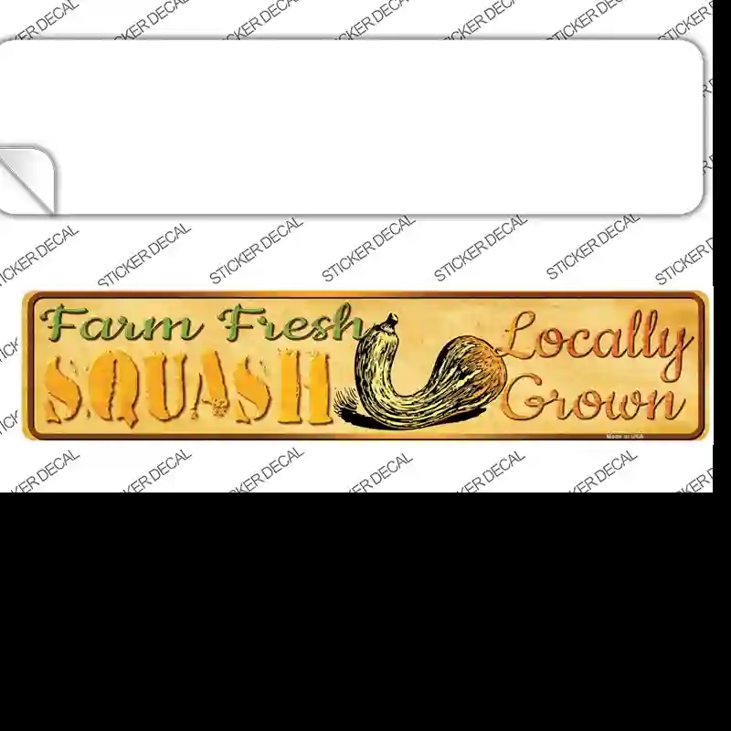 K-691s-S Farm Fresh Squash Novelty Narrow Sticker Decal - Small