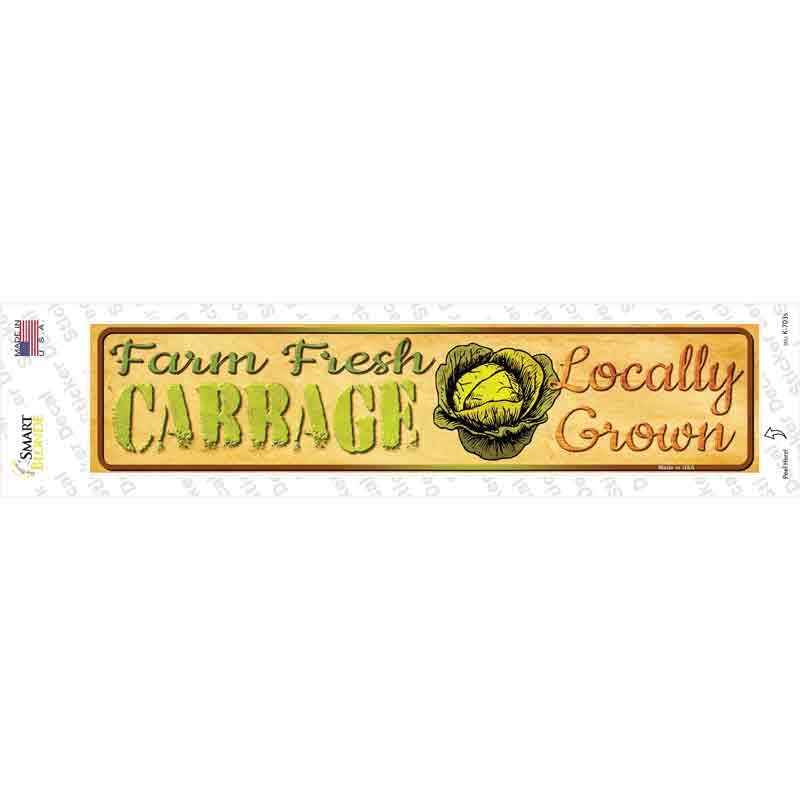 K-703s-M Farm Fresh Cabbage Novelty Narrow Sticker Decal - Medium
