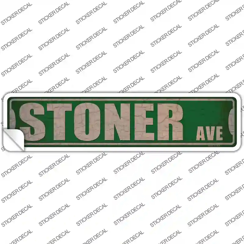 K-1849s-S Stoner Ave Novelty Narrow Sticker Decal - Small