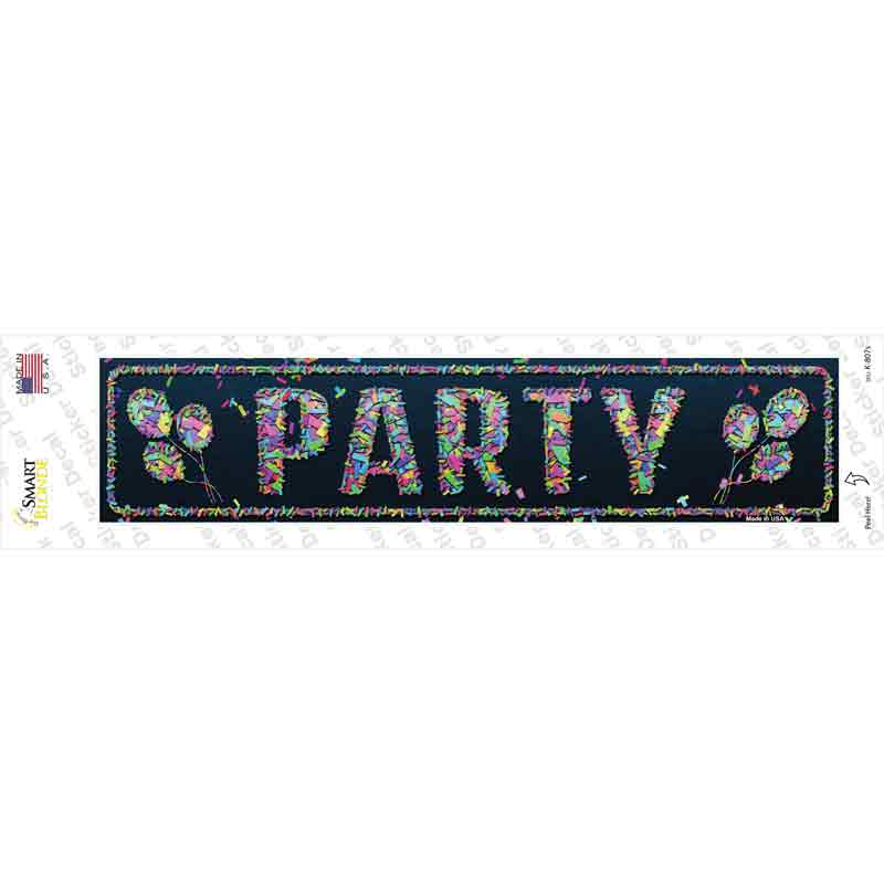 K-807s-M Party Confetti Novelty Narrow Sticker Decal - Medium
