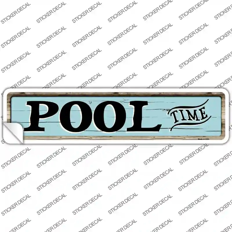 K-864s-S Pool Time Novelty Narrow Sticker Decal - Small