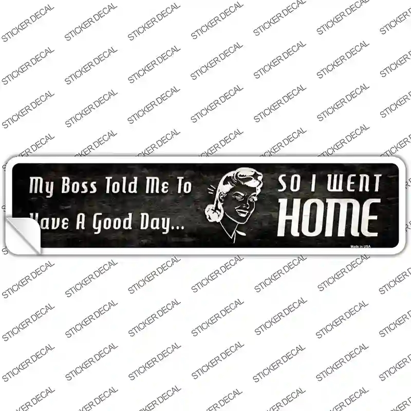 K-876s-L So I Went Home Novelty Narrow Sticker Decal - Large