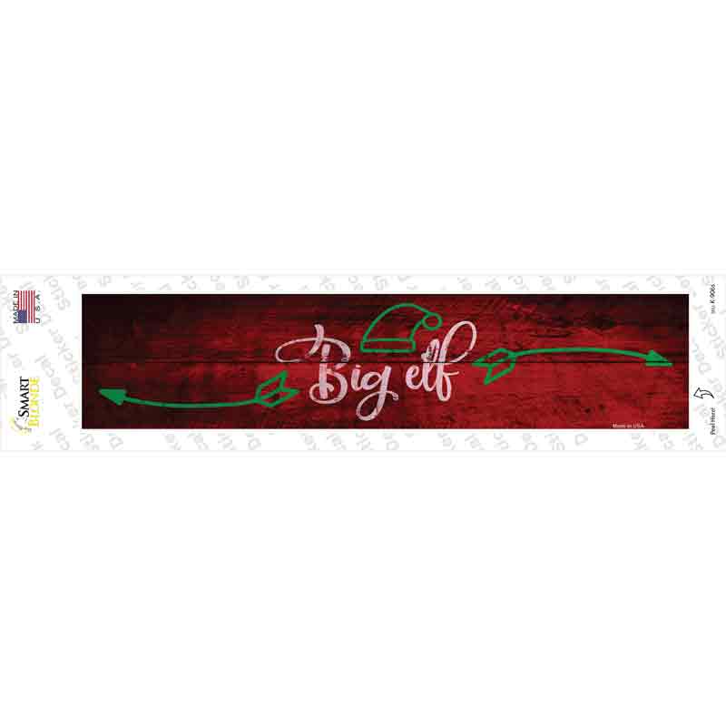 K-906s-M Big Elf Novelty Narrow Sticker Decal - Medium