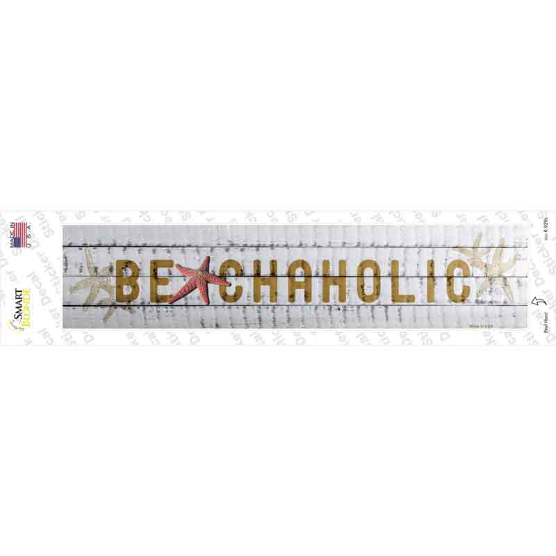K-929s-M Beachaholic Novelty Narrow Sticker Decal - Medium
