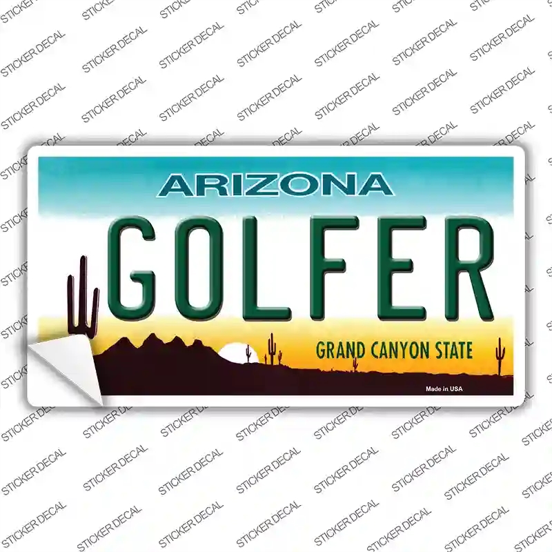 LP-1039s-XL Golfer Arizona Novelty Sticker Decal - Extra Large