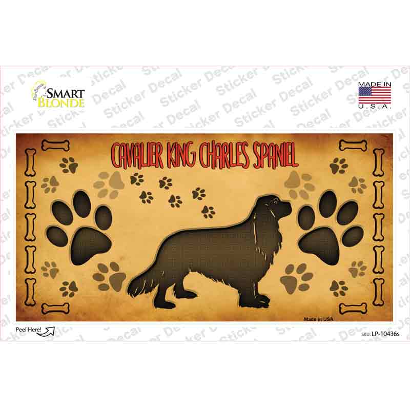 LP-10436s-M Cavalier King Charles Spaniel Novelty Sticker Decal - Medium