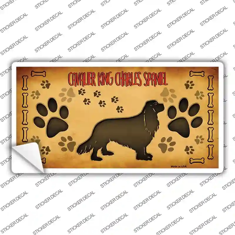 LP-10436s-XL Cavalier King Charles Spaniel Novelty Sticker Decal - Extra Large