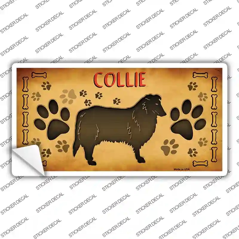 LP-10440s-XL Collie Novelty Sticker Decal - Extra Large