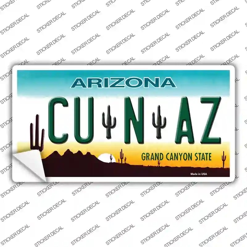 LP-1044s-XL Cu N Az Novelty Sticker Decal - Extra Large