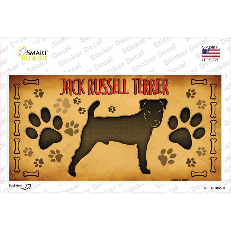 LP-10450s-M Jack Russell Terrier Novelty Sticker Decal - Medium