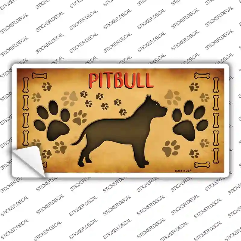 LP-10453s-L Pitbull Novelty Sticker Decal - Large