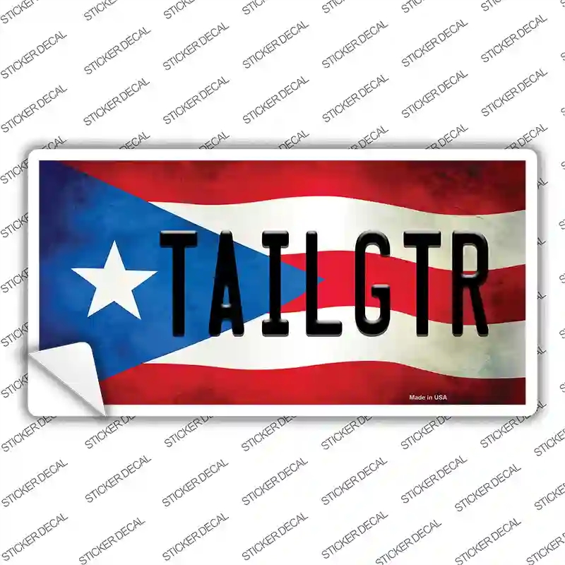 LP-11403s-S Tailgtr Puerto Rico Flag Novelty Sticker Decal - Small