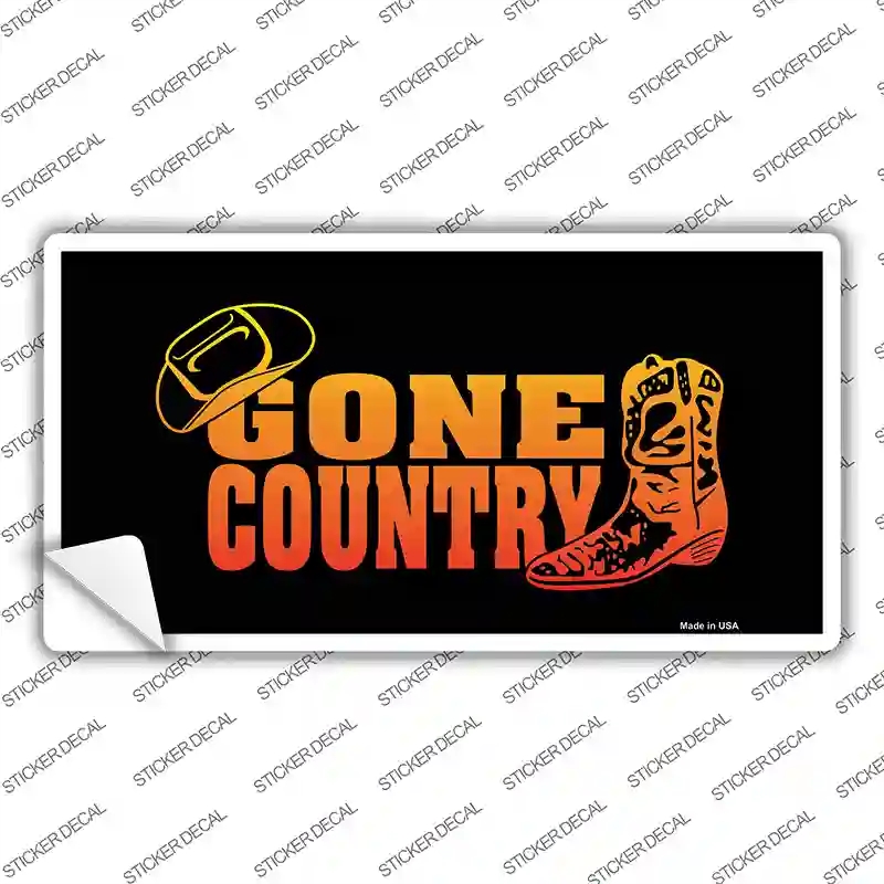 LP-1141s-S Gone Country Novelty Sticker Decal - Small