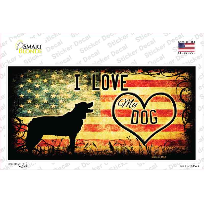 LP-11452s-M I Love My Dog Novelty Sticker Decal - Medium