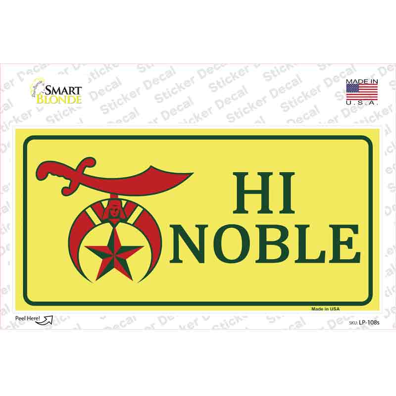 LP-108s-M High Noble Novelty Sticker Decal - Medium