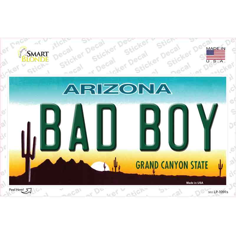 LP-1091s-M Arizona Bad Boy Novelty Sticker Decal - Medium
