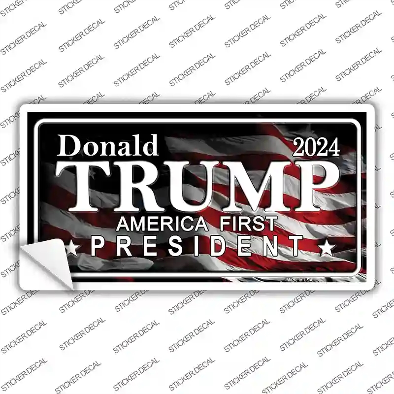 LP-11030s-S America First Trump Novelty Sticker Decal - Small
