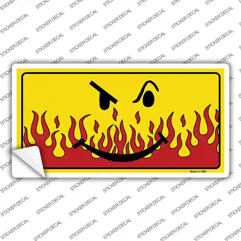 LP-1135s-S Smiley Flame Novelty Sticker Decal - Small