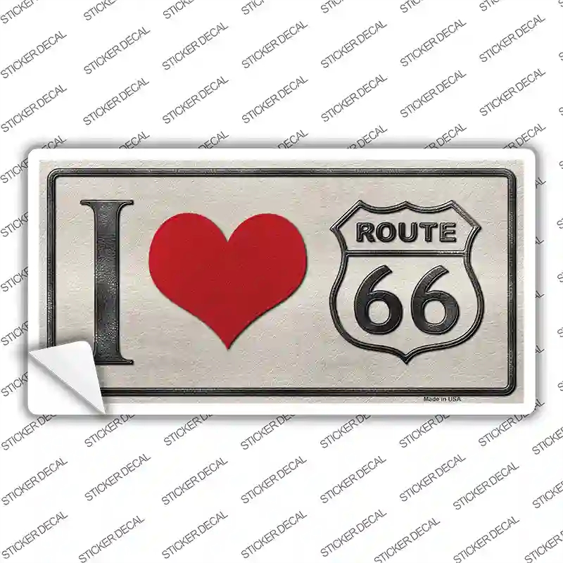 LP-1253s-XL I Love Route 66 Novelty Sticker Decal - Extra Large