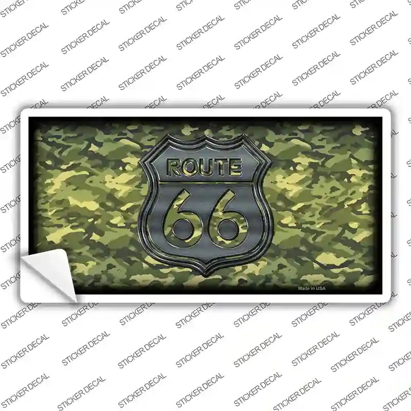 LP-1303s-S Route 66 Camouflage Novelty Sticker Decal - Small