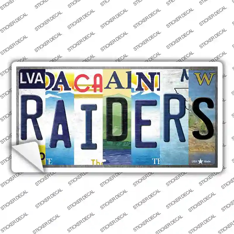 LP-13154s-XL Raiders Strip Art Novelty Sticker Decal - Extra Large