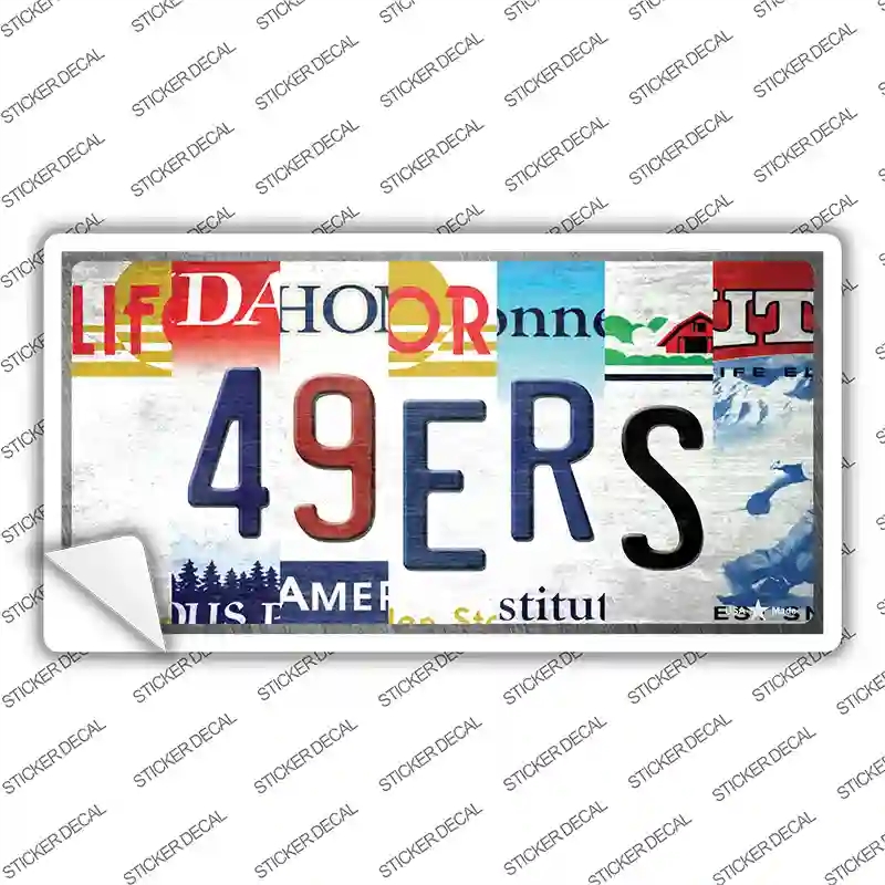 LP-13167s-S 49ers Strip Art Novelty Sticker Decal - Small