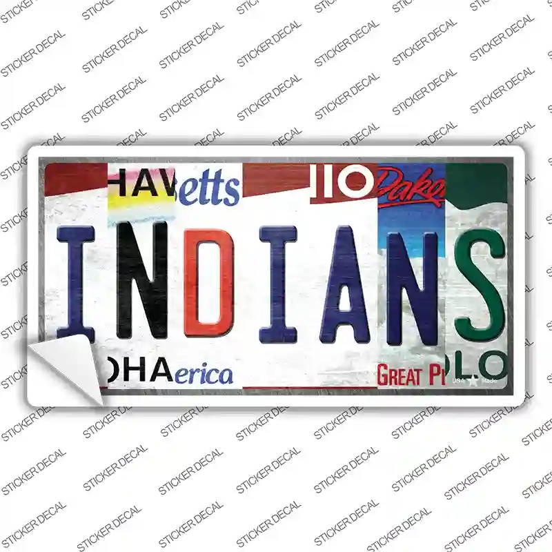 LP-13190s-XL Indians Strip Art Novelty Sticker Decal - Extra Large