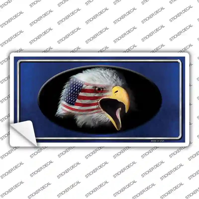 LP-1319s-L American Flag Eagle Blue Novelty Sticker Decal - Large