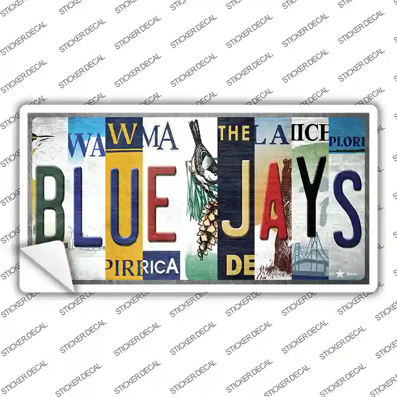 LP-13208s-S Blue Jays Strip Art Novelty Sticker Decal - Small