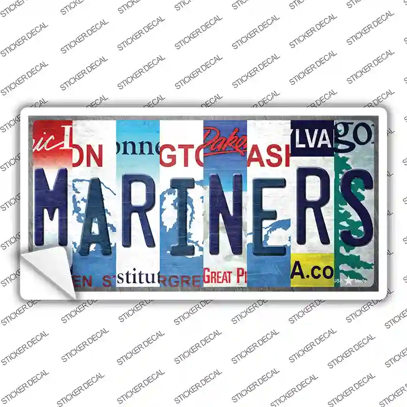 LP-13209s-XL Mariners Strip Art Novelty Sticker Decal - Extra Large