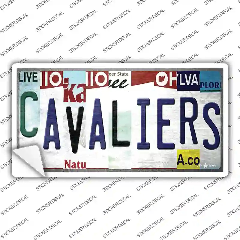 LP-13215s-L Cavaliers Strip Art Novelty Sticker Decal - Large