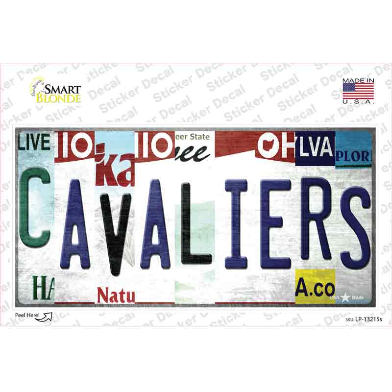 LP-13215s-M Cavaliers Strip Art Novelty Sticker Decal - Medium