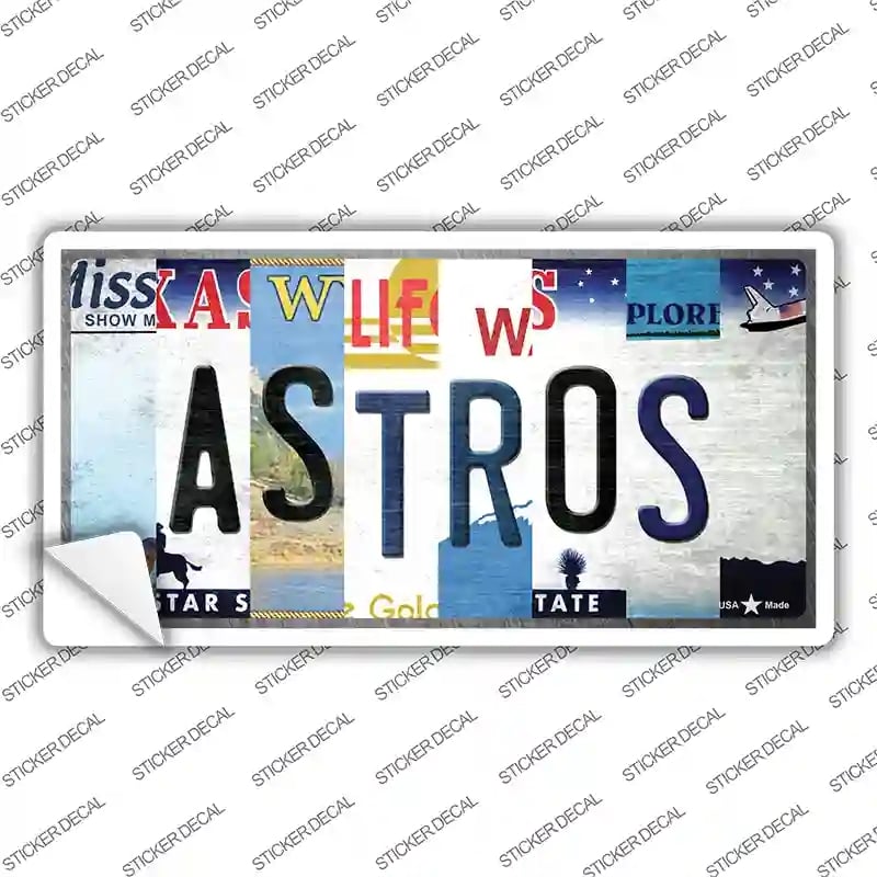 LP-13194s-XL Astros Strip Art Novelty Sticker Decal - Extra Large