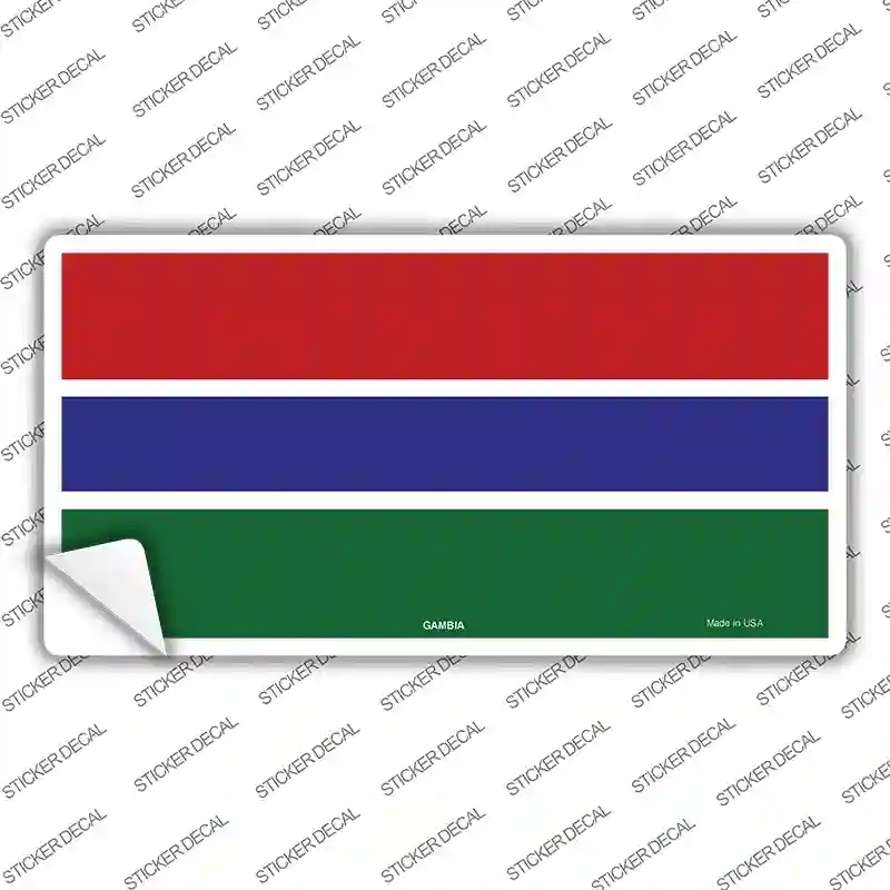 LP-1423s-XL Gambia Flag Novelty Sticker Decal - Extra Large