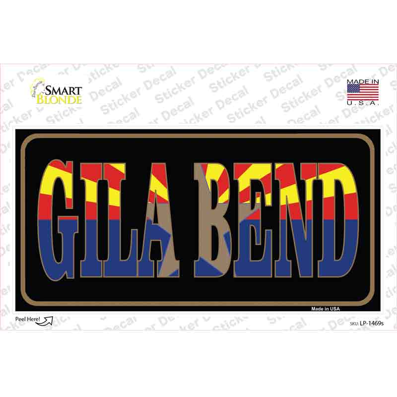 LP-1469s-M Gila Bend Arizona State Flag Novelty Sticker Decal - Medium