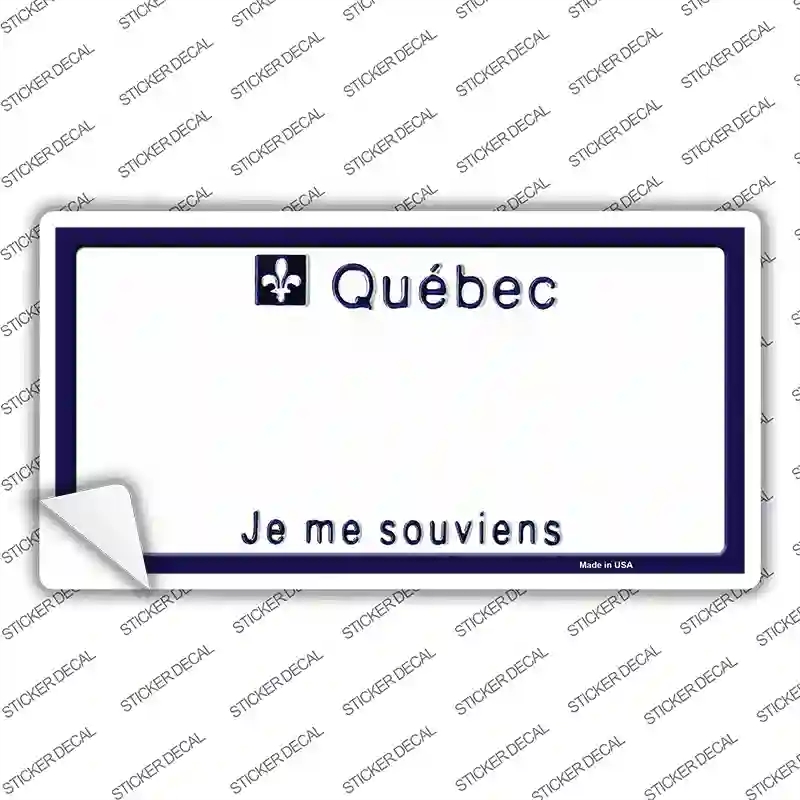 LP-1512s-L Quebec Novelty Sticker Decal - Large